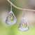 Citrine and Sterling Silver Dangle Earrings 'Lovely Temple'