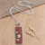 Sawo Wood Pendant Necklace with Floral Motif 'Scent of Snow'