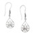 Sterling Silver Dangle Earrings with Lotus Motif 'Clasped Lotus'
