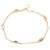 Gold-Plated Birthstone Station Bracelet from Bali 'Heaven's Rainbow'