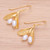 Gold-Plated Cultured Pearl Dangle Earrings 'Bearing Fruit'