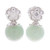 Artisan Crafted Jade and Silver Earrings 'Chiang Rai Charm'