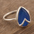 Blue Onyx and Sterling Silver Single Stone Ring 'Cool Drink in Blue'