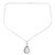 Rainbow Moonstone and Sterling Silver Pendant Necklace 'Halo Effect in White'