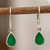 Artisan Crafted Green Onyx Earrings 'Allegria'