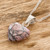 Natural Rhodonite Pendant Necklace 'Pink Maya Heart'