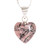 Natural Rhodonite Pendant Necklace 'Pink Maya Heart'