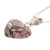 Natural Rhodonite Pendant Necklace 'Pink Maya Heart'