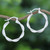 Handcrafted Thai Sterling Silver Hoop Earrings 'Dancing Silver'