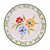 Floral Ceramic Plate from Thailand 'Primrose Path in Green'