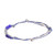 Blue and Grey Beaded Cord Bracelet 'Bright Tomorrow in Blue'