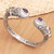 Balinese Multi-Gemstone Sterling Silver Cuff Bracelet 'Shining Woman'