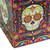 Pine Wood Pencil Holder with Day of the Dead Decoupage 'Convenient Skull'