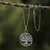 Chrysoprase and Sterling Silver Tree Pendant Necklace 'Tree of Happiness'