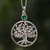 Chrysoprase and Sterling Silver Tree Pendant Necklace 'Tree of Happiness'