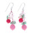 Handcrafted Multi-Gemstone Pink Dangle Earrings 'Pink Paradise'