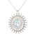 6-Carat Blue Topaz Pendant Necklace from India 'Iridescent Sun'
