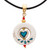 Howlite Pendant Necklace with Hand-Painted Details 'Affection Wreath'