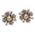 18k Gold-Accented Sterling Silver Sun Stud Earrings 'Solar Magic'