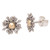 18k Gold-Accented Sterling Silver Sun Stud Earrings 'Solar Magic'