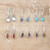 Set of 6 Sterling Silver Gemstone Dangle Earrings from India 'Everyday Gems'