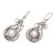 Leafy and Floral Dangle Earrings with Cultured Pearls 'Magical Innocence'