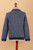 Men's Striped Collared Pullover Sweater in Blue 'Blue Paths'