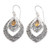 Sterling Silver Fashion Dangle Earrings with Citrine Stone 'Party Queen in Yellow'