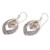 Sterling Silver Fashion Dangle Earrings with Citrine Stone 'Party Queen in Yellow'