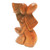 Hand-Carved Romantic Suar Wood Sculpture of a Couple 'Comfort Hug'