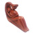 Hand-Carved Suar Wood Sculpture of Pregnant Woman 'Belly Kiss'