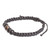 Black Macrame Bracelet with Onyx and Tiger's Eye Beads 'Dark Energies'