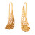 Handcrafted 24k Gold-Plated Floral Filigree Drop Earrings 'Golden Blossoming Dewdrops'