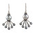 Modern Sterling Silver Dangle Earrings with Cream Pearls 'Sea Crown'