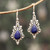 Baroque-Inspired Dangle Earrings with Lapis Lazuli Stones 'Royal Core'