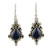 Baroque-Inspired Dangle Earrings with Lapis Lazuli Stones 'Royal Core'