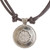 Mayan Astrology-Themed Nickel Pendant Necklace with Kan Sign 'Kan Emblem'