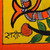 Vegetable Dye Orange Madhubani Painting of Birds and Fish 'Harmonious Dance'