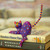 Hand-Painted Purple Copal Wood Alebrije Cat Figurine 'Placid Feline in Purple'