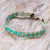 Beaded Wristband Bracelet with Amazonite and Chalcedony 'Colorful Dream'