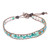 Beaded Wristband Bracelet with Amazonite and Chalcedony 'Colorful Dream'