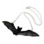 Handcrafted Bat-Themed Sterling Silver Pendant Necklace 'King of the Night'