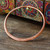 Modern Polished Copper Bangle Bracelet Crafted in Mexico 'Delightful Charm'
