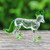 Handblown Green Glass Fox Figurine from Thailand 'Hope Fox'