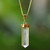 18k Gold-Plated Brass and Crystal Quartz Necklace 'Golden Clarity'