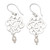 Celtic Sterling Silver Dangle Earrings with Cultured Pearls 'Triquetra Blooms'
