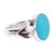 Taxco Silver Lilly Reconstituted Turquoise Cocktail Ring 'Calla Lilly Turquoise'
