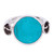 Taxco Silver Lilly Reconstituted Turquoise Cocktail Ring 'Calla Lilly Turquoise'