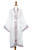Embroidered White Rayon Robe 'White Lilies'