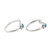 Indian Sterling Silver Toe Rings Pair 'Gemstone Spiral in Turquoise'